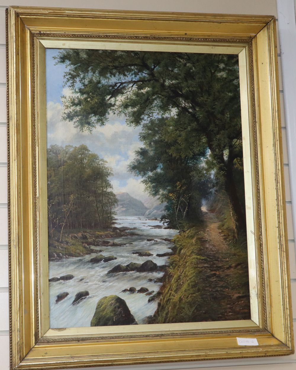 Octavius T. Clarke (1850-1921) oil on canvas, On the Lym, signed, 68 x 50cm
